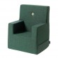 Barnestol XL, dyp grønn m. lysegrønn