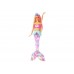 Barbie havfrue med bevegelig hale og lys