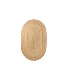 Jute teppe, naturlig - oval (størrelse s)