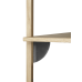 Sektorhylle, trippel / bred - eik / sort messing (87 cm)