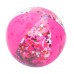 Badeball, rosa med glitter
