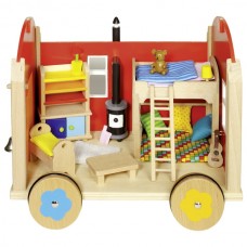 Traktor - dukkehus med tilbehør