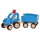 Traktor med henger - blå