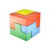 3D puslespill kube, bland farger