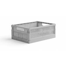 Made Crate Midi Folding Box, tåkete grå