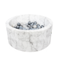 Ballbasseng, fløyelsmyk (hvit marmor)