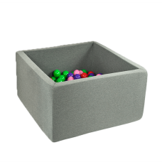 Ballbasseng, firkantet - grå (80x80x30x4cm)