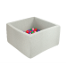 Ballbasseng, firkantet - lys grå (80x80x30x4cm)