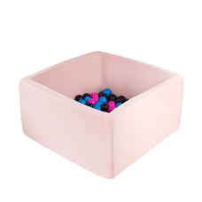 Ballbasseng, firkantet - rosa (80x80x30x4cm)