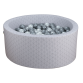 Ballbasseng - lys grå, geometri (90x40x5cm)