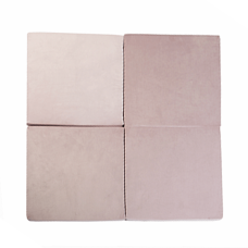 Lekematte firkantet - lilla, fløyel (120x120x5cm)