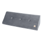 Støttepute - grå, fløyel (120x50x36cm)