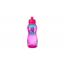 Drikkeflaske med bølgemønster - Rosa (600 ml)