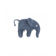 Strikket elefantrangle - Blå