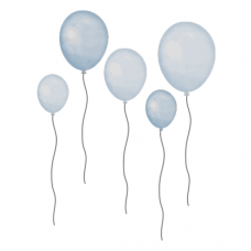 Wallstories - Ballonger, blå