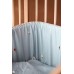 Bed Bumper - Brodered Cool Summer Design - Pearl Blue