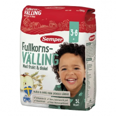 Semper Fullkornsgrøt med frukt og spelt 3-6 år 5 L