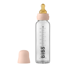 BIBS Baby Glass Flaske Komplett Sett Latex 225ml Blush