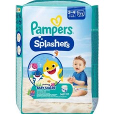 Pampers Splashers svømmebleier størrelse 3-4 (6-11 kg) 12 per pakke